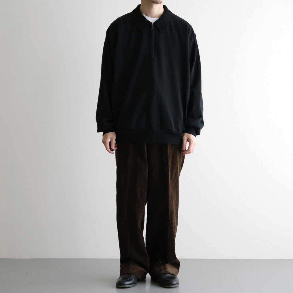 Co/Silk Nep Harf-zip P/O #Black [BHS25S037F26]