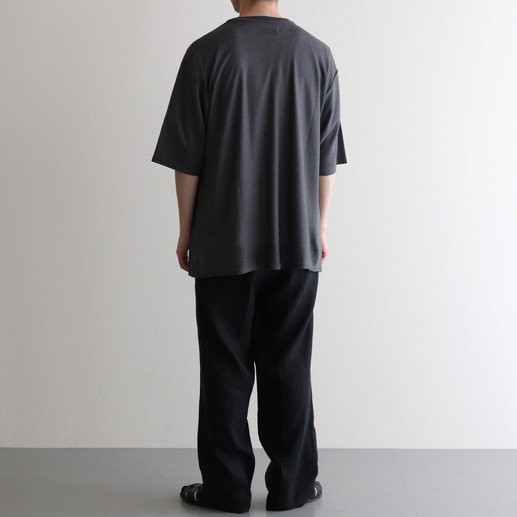 CLASSIC FIT TWO TUCK EASY TROUSERS #BLACK [A25B05PT01C]