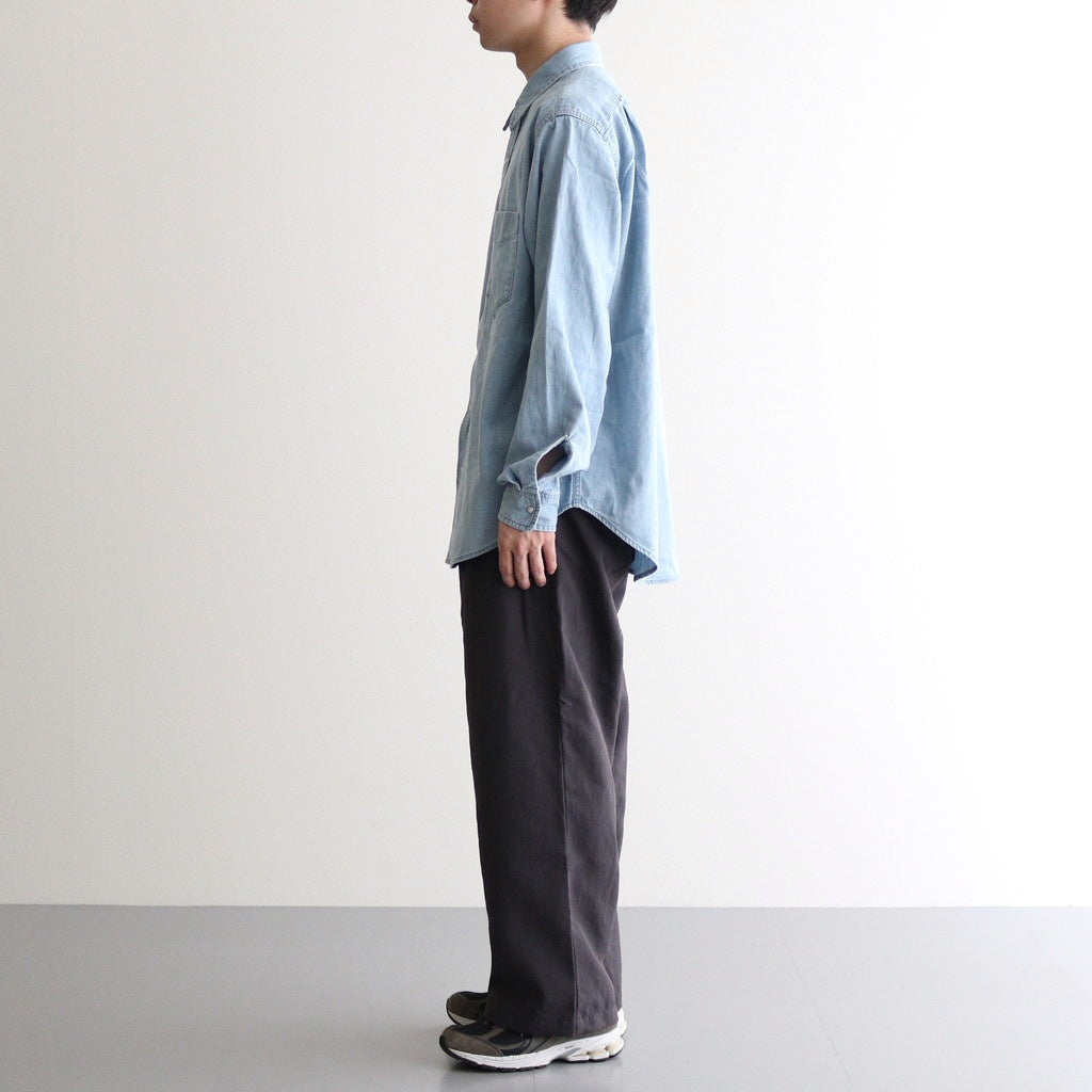Regular Collar Light Denim Shirt #Indigo Bleach [S25SG087]