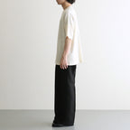 Ramie Tencel 2tuck Wide Tapered Trousers #Black [NEP-SS2604]