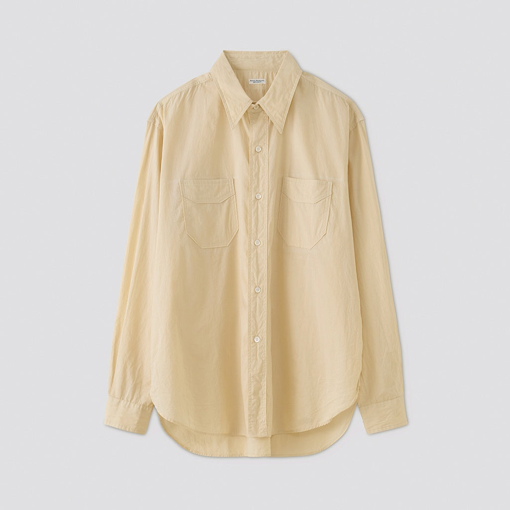 C/L LS WORK SHIRT #PALE YELLOW [PMAV-LS05]