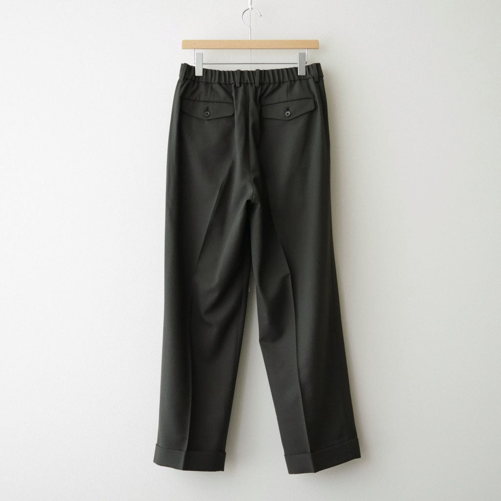 DOUBLE PLEATED SEMI EASY TROUSERS #DARK SAGE [A26C07PT02C]