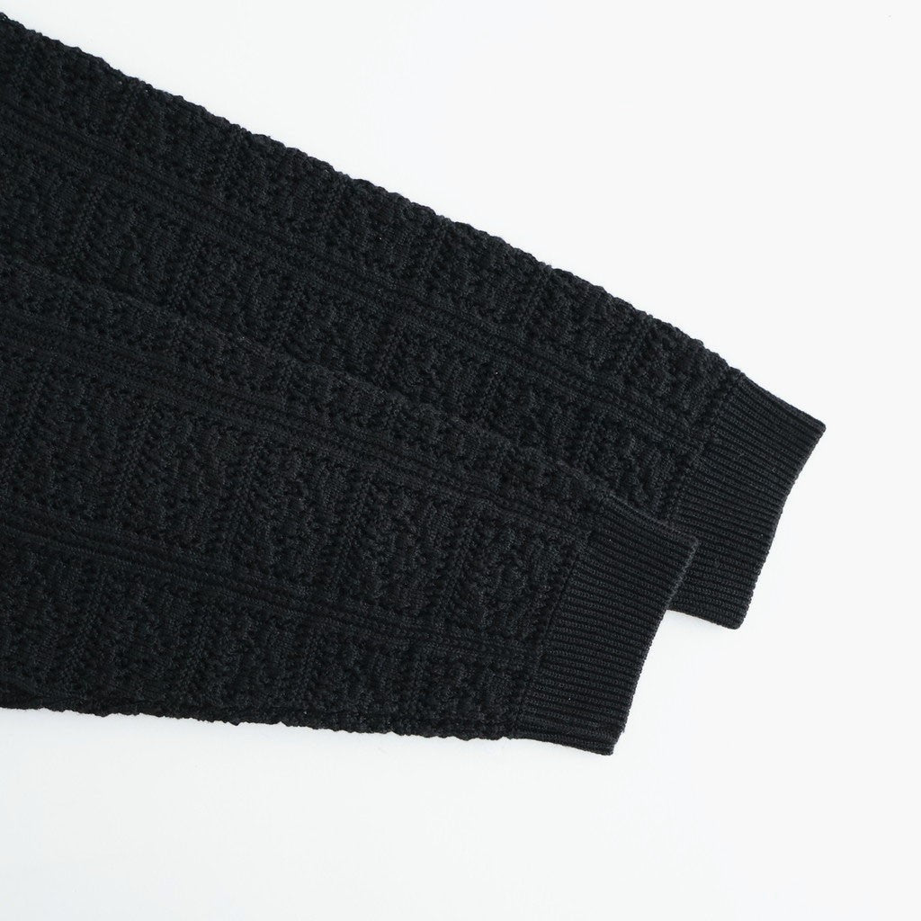 GRASSY LACE CREW NECK #BLACK [BN-26SL-028]