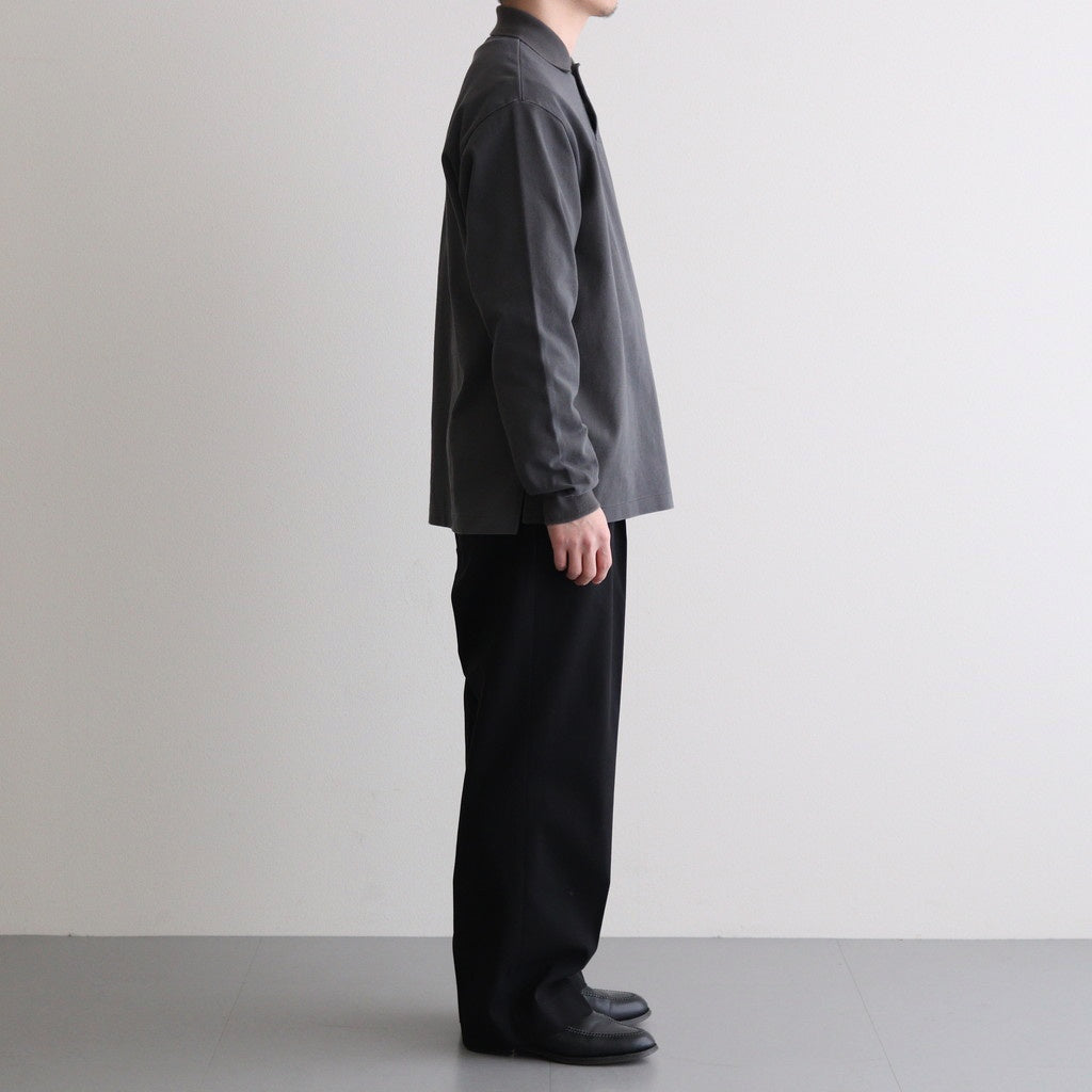 CLASSIC FIT DOUBLE PLEATED TROUSERS #BLACK [A25A05PT01C]