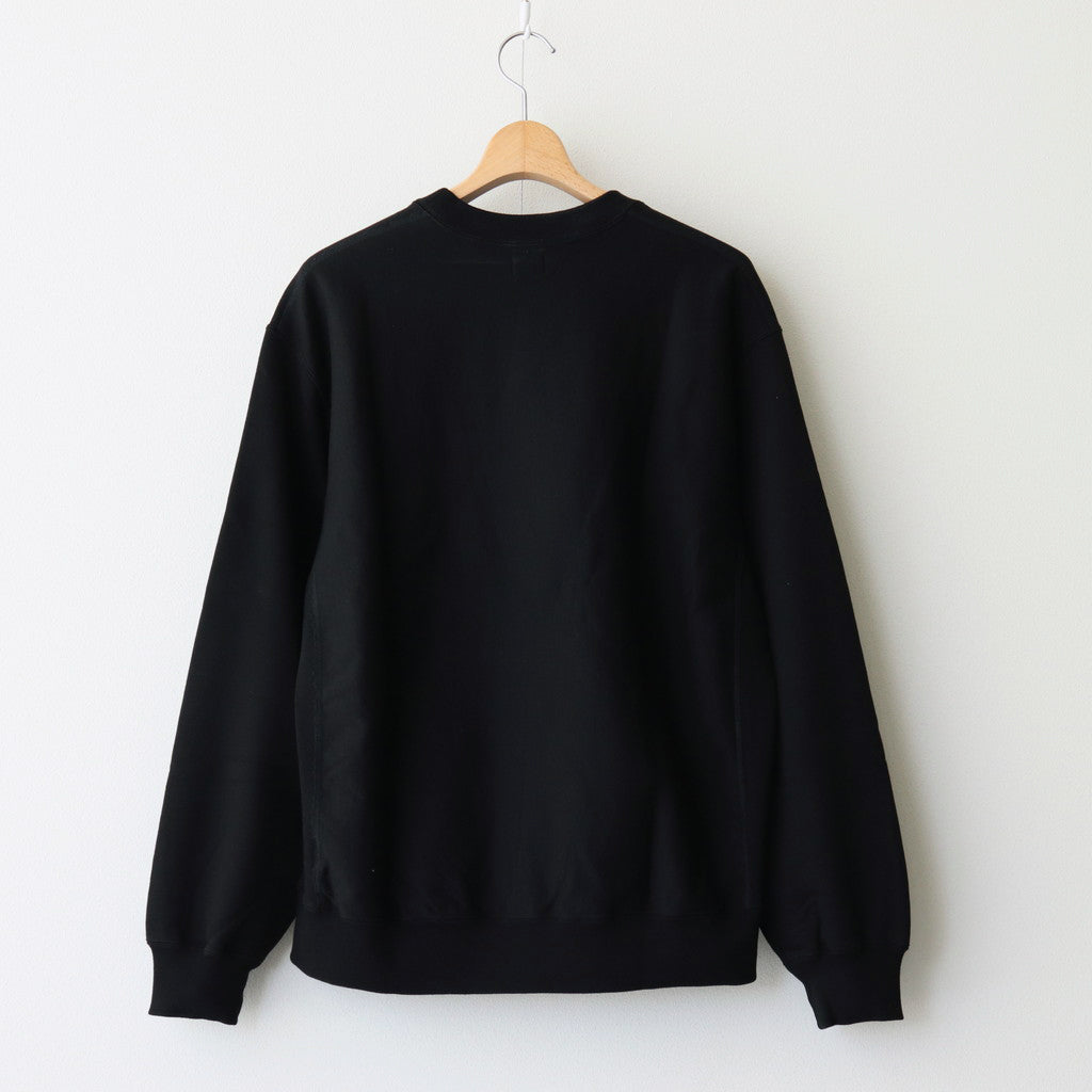 Soft&Hard Sweat Crew-Neck P/O #Black [bROOTS24F21]