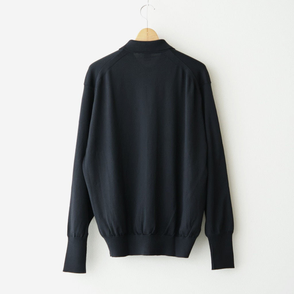 BABY WOOL POLO CARDIGAN #BLACK [BN-26FM-040]