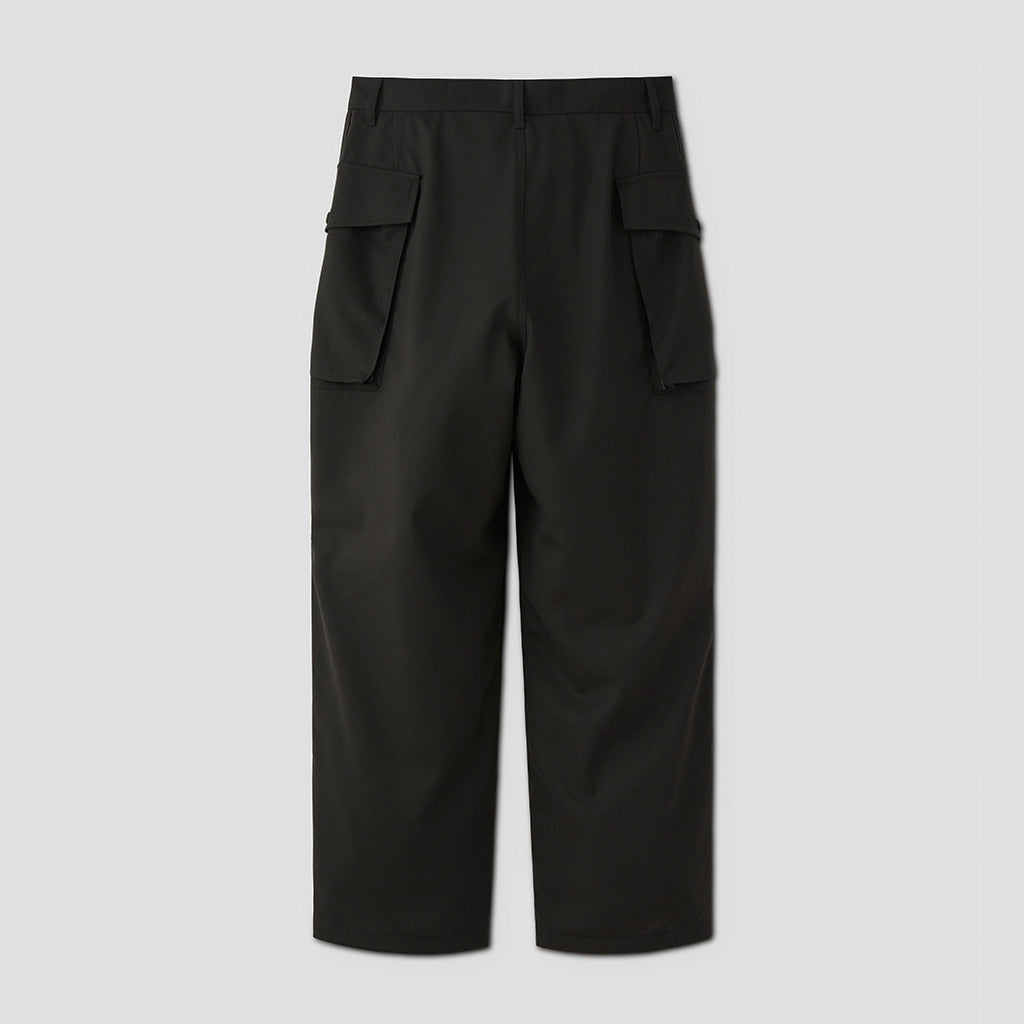 HOPSACK WIDE POCKET TROUSERS #FOREST [PMAT-PT06]
