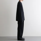 SOLID WOOL RIB CREW NECK #CHARCOAL BLUE [BN-25FM-042]