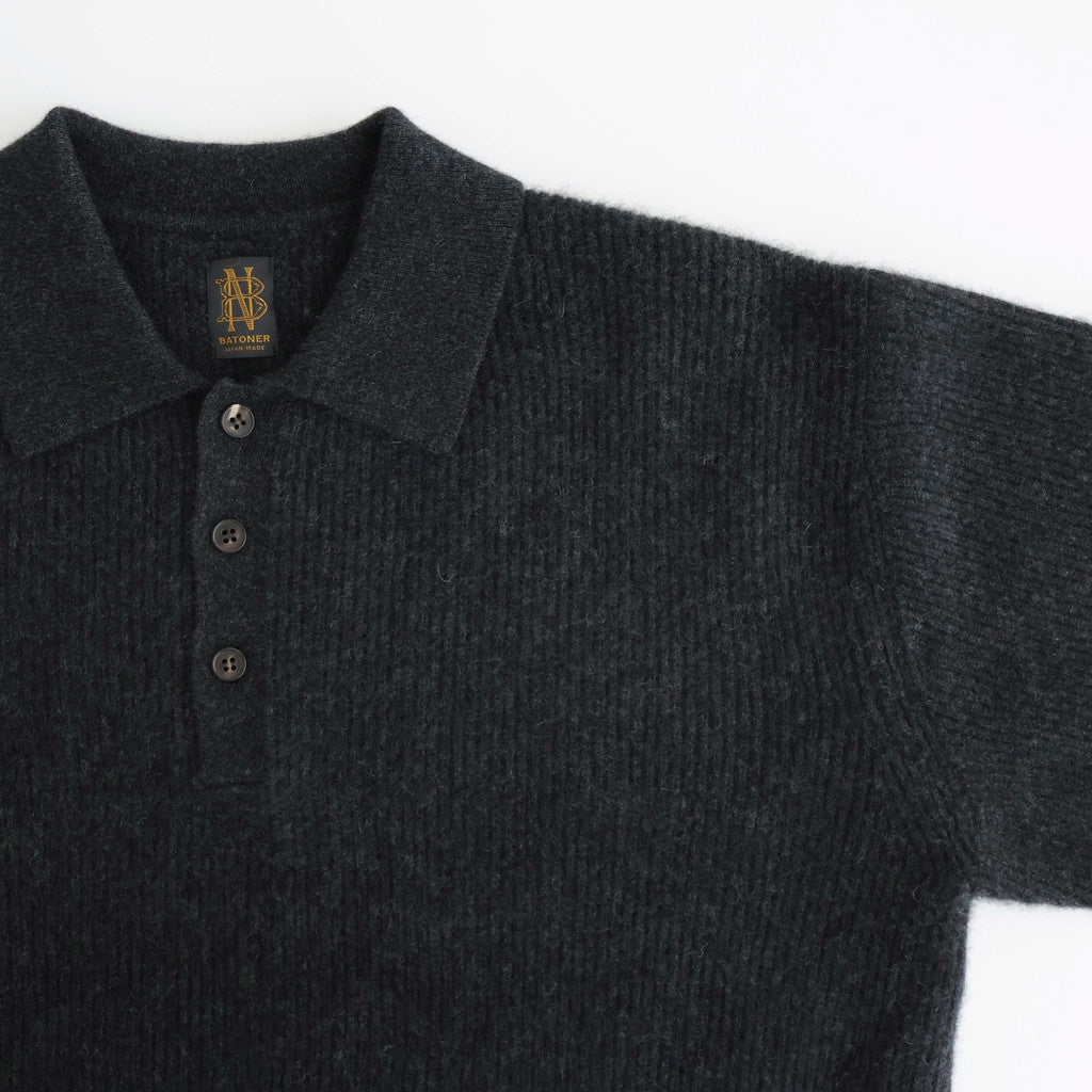 CASHMERE FOX POLO #CHARCOAL [BN-25FM-055]