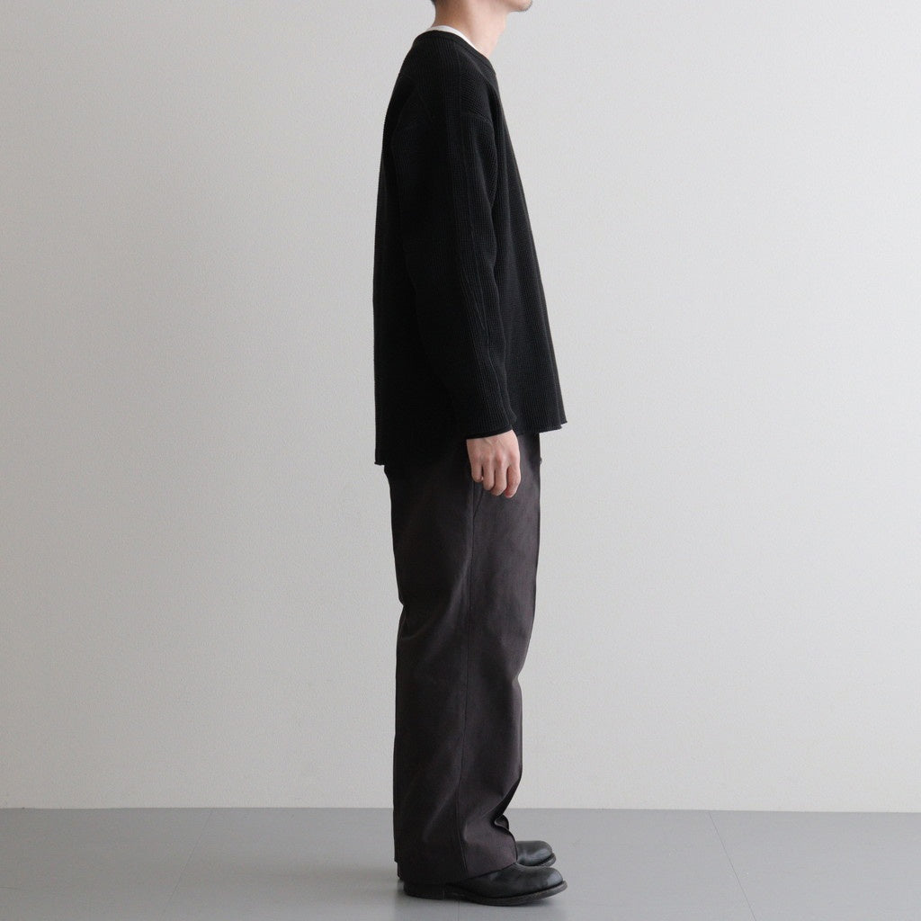 FRONT TUCK ARMY TROUSER #BLACK [252OJ-PT07]