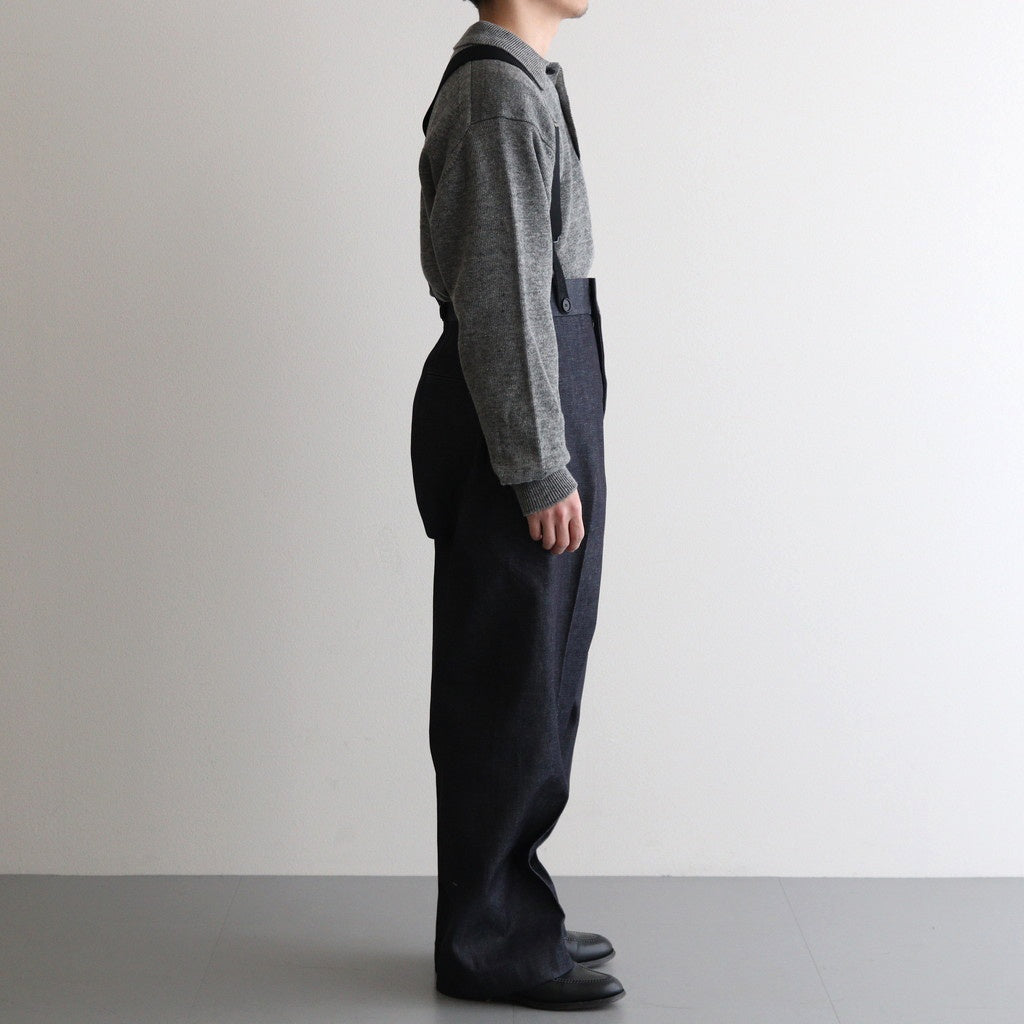 SOLIS COTTON TROUSERS - RIGID DENIM #INDIGO [HV501001]