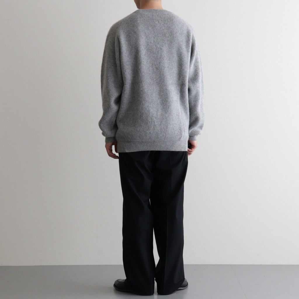 CASHMERE FOX CREW NECK #GRAY [BN-25FM-053]