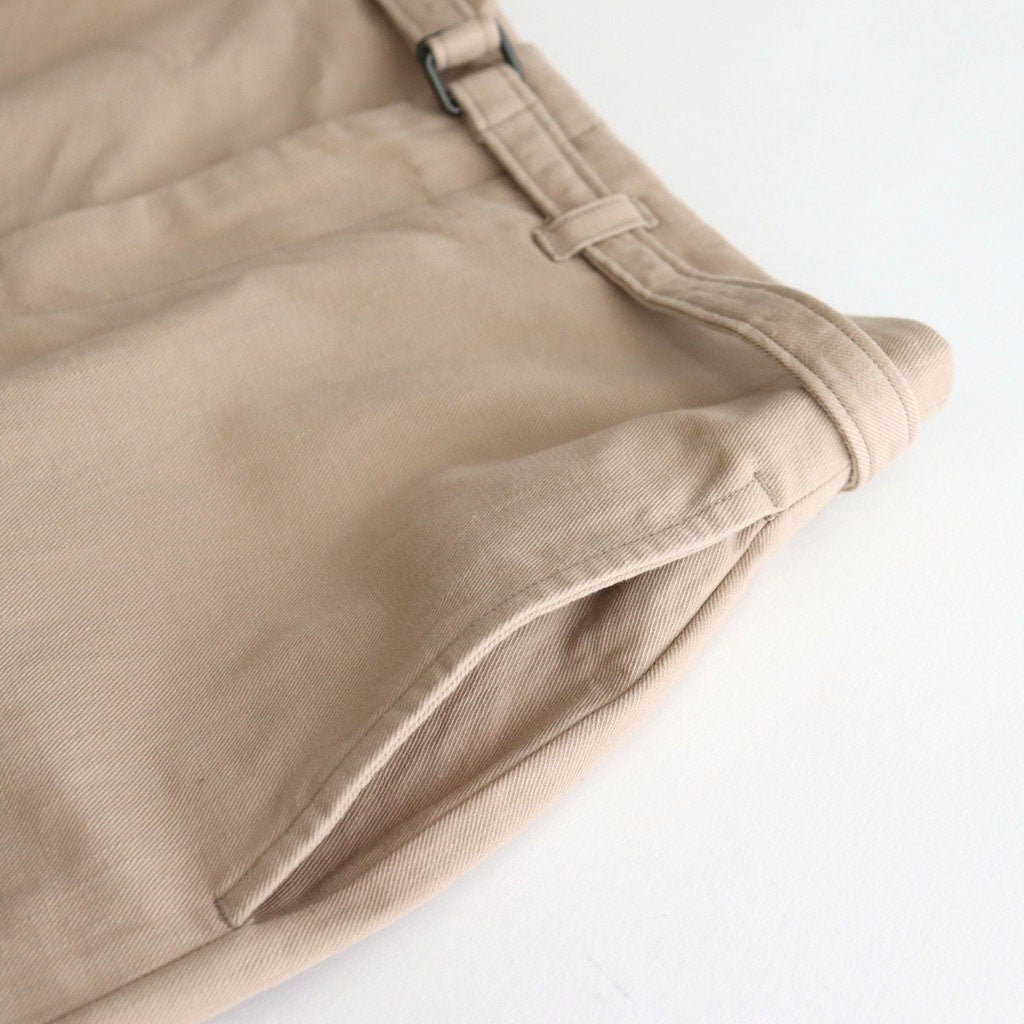 Cotton Serge Belted Skirt #LightBeige [BHSW25F7]