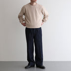 DOUBLE-PLEATED SMARTY TROUSER #INDIGO DENIM [251OJ-PT02]