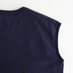 Cotton Jersey Sleeveless Tee #Navy [N25SH059]