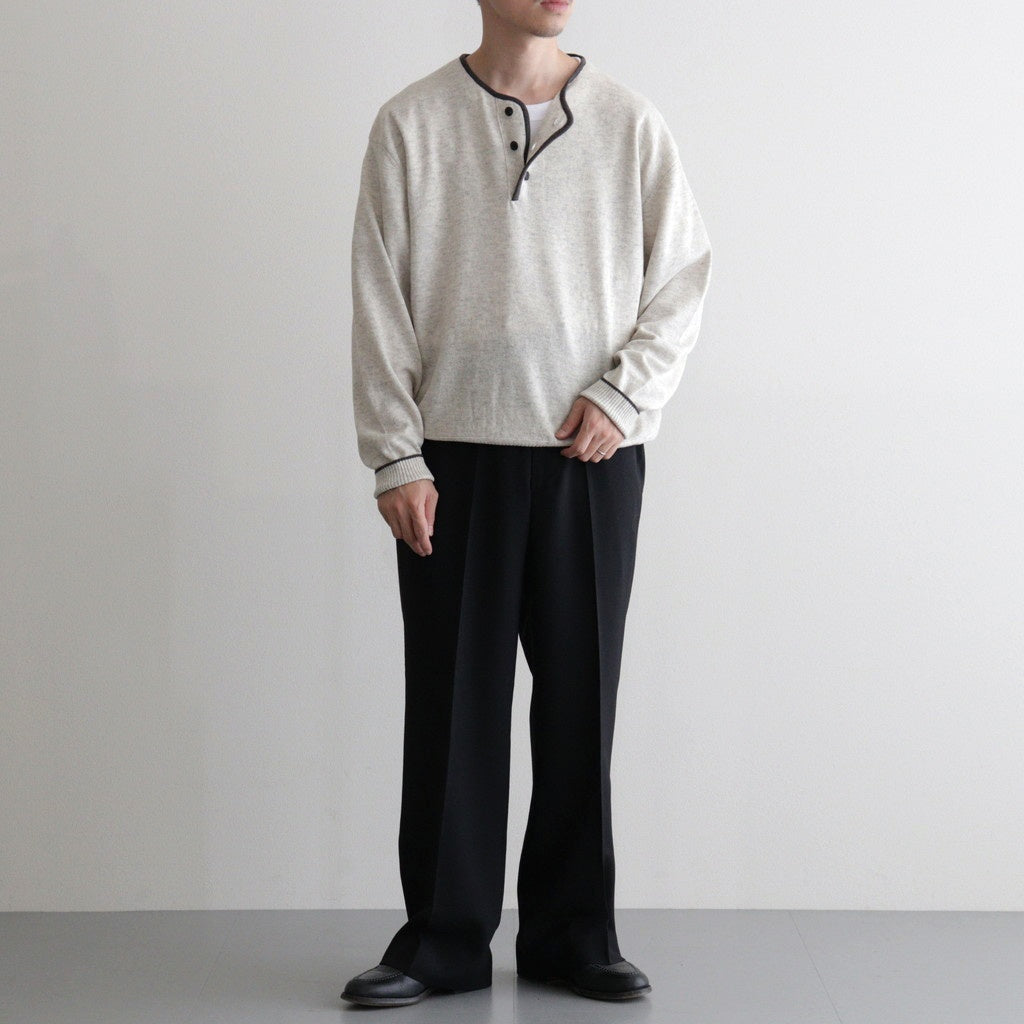 Cashmere Henleyneck - Diffusion Exclusive #Lt.Gray×Charcoal [NEP-AW2520B]