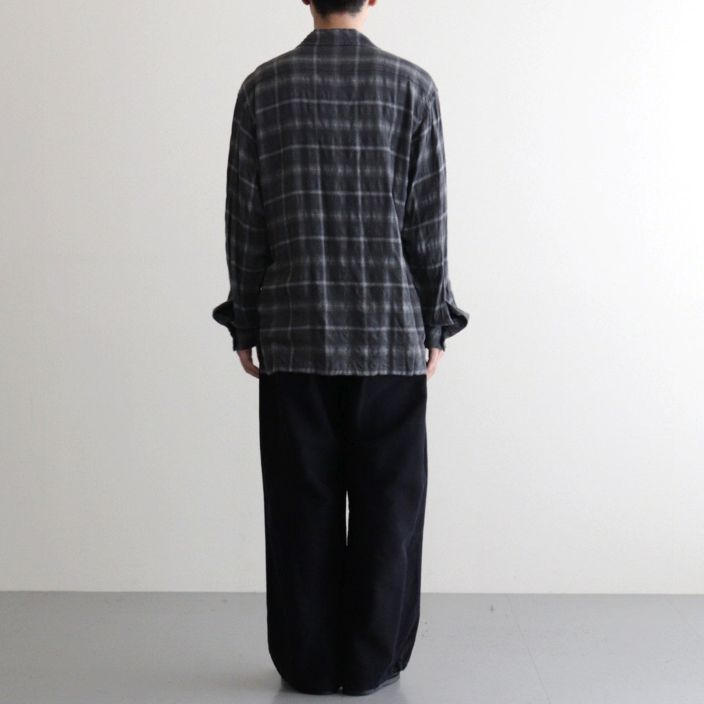 BRUSHED RAYON CHECK OPEN/C SH #021 GREY CHECK [17052 50062]