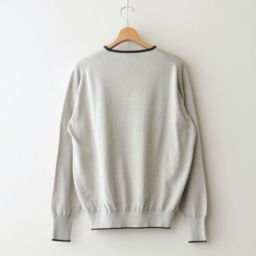 Cotton Silk Henleyneck #Silver Gray [NEP-SS2627]