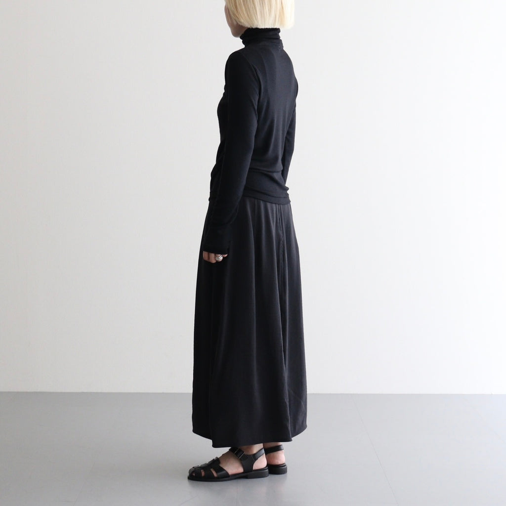 Wool Rib Turtle Neck #Black [BHSW24F12F26]