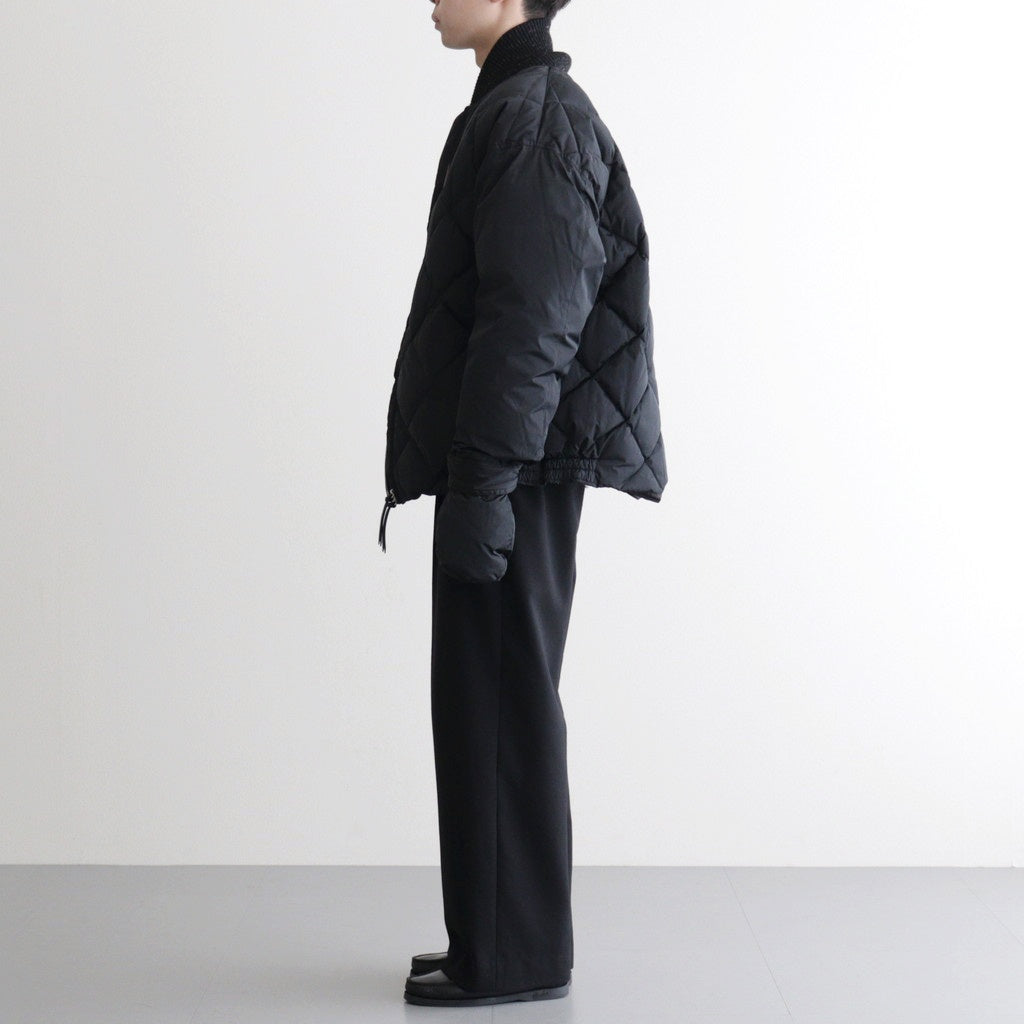 HIGH-COUNT SILK MITTEN PUFF JACKET #BLACK [252OJ-JK13]