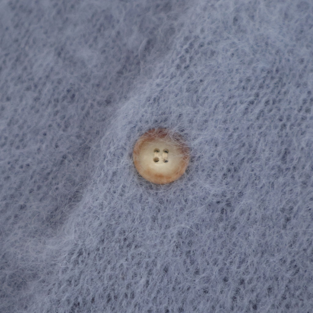 PURE MOHAIR SHAGGY POLO #SAX GRAY [BN-25FL-053]