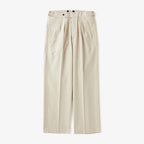 DOUBLE-PLEATED SMARTY TROUSER #BONE [252OJ-PT08]