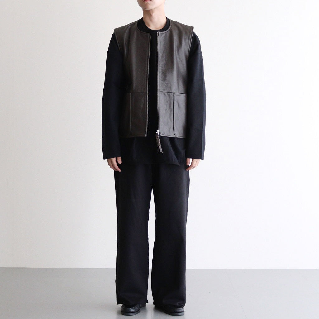 WORK VEST #D.BROWN [V-09-C-COW-4]