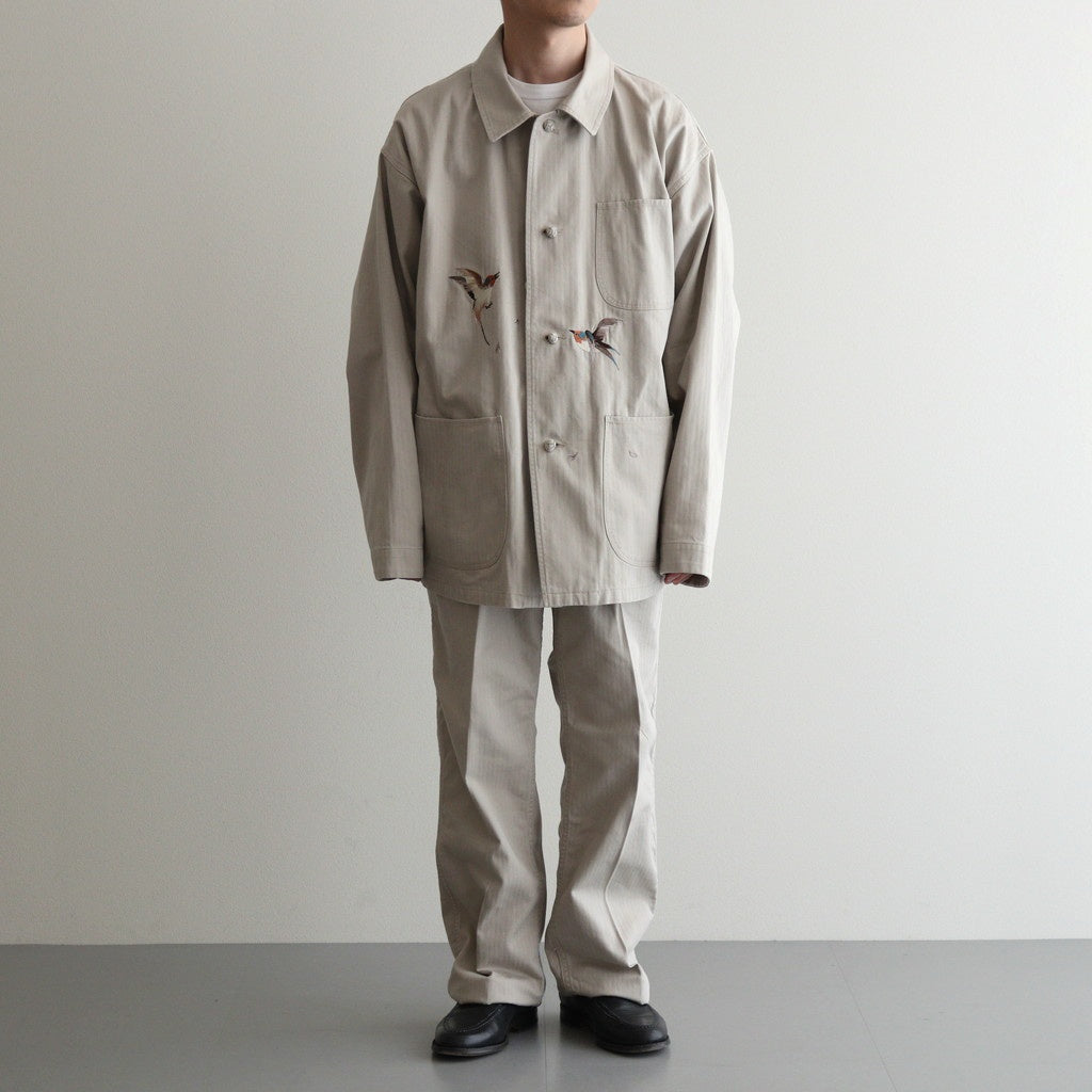 PATINA HERRINGBONE SOUVENIR JACKET #BONE [251OJ-JK16]