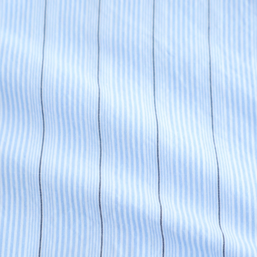 Regular Collar Stripe Wind Shirt #Sax [S26SG086]