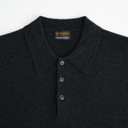 SUNSHINE CASHMERE POLO #HEATHER BLACK [BN-26FM-059]