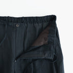 DOUBLE PLEATED EASY TROUSERS #BLACK [A26A22PT02C]