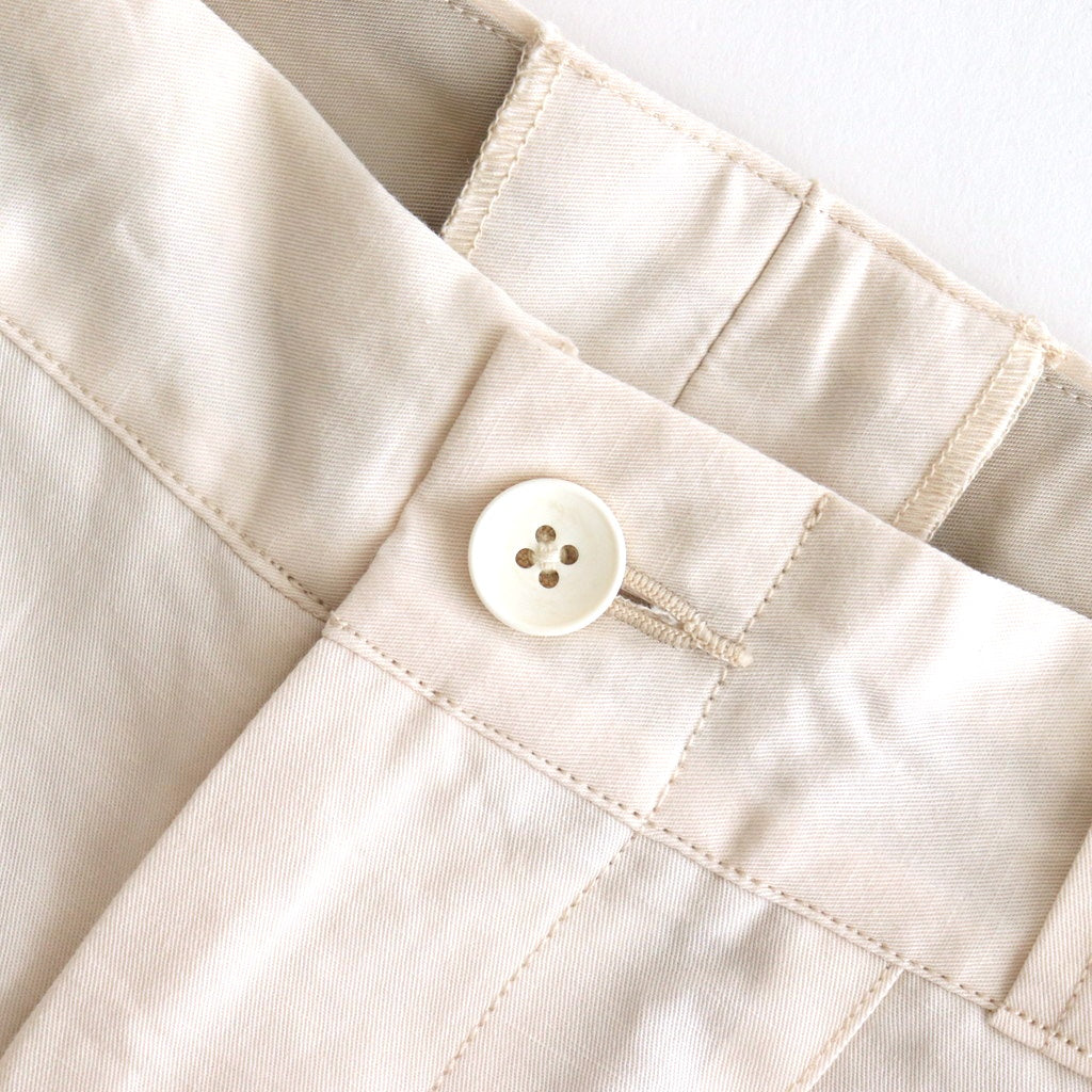FRONT TUCK ARMY TROUSER #IVORY [251OJ-PT08]