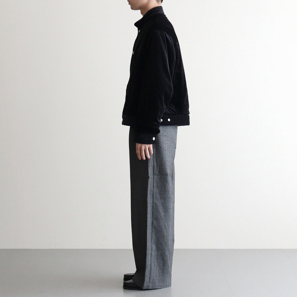 PUFFED MANDARIN COLLAR WORK JACKET #BLACK [A25C13BL01C]