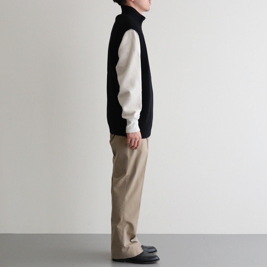 SUPER HIGH TWIST WOOL DRIVERS VEST #BLACK [BN-24FM-032