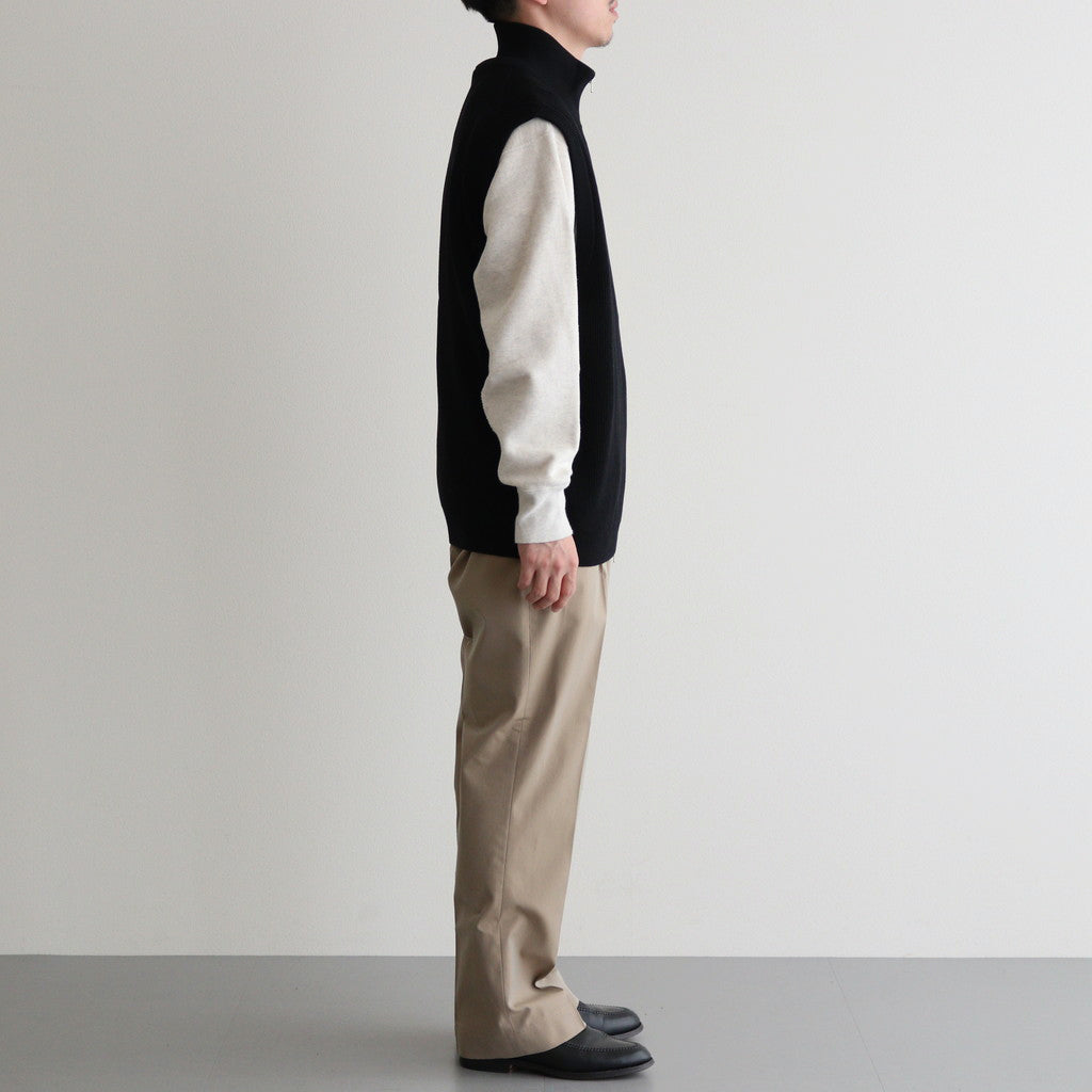 SUPER HIGH TWIST WOOL DRIVERS VEST #BLACK [BN-24FM-032]