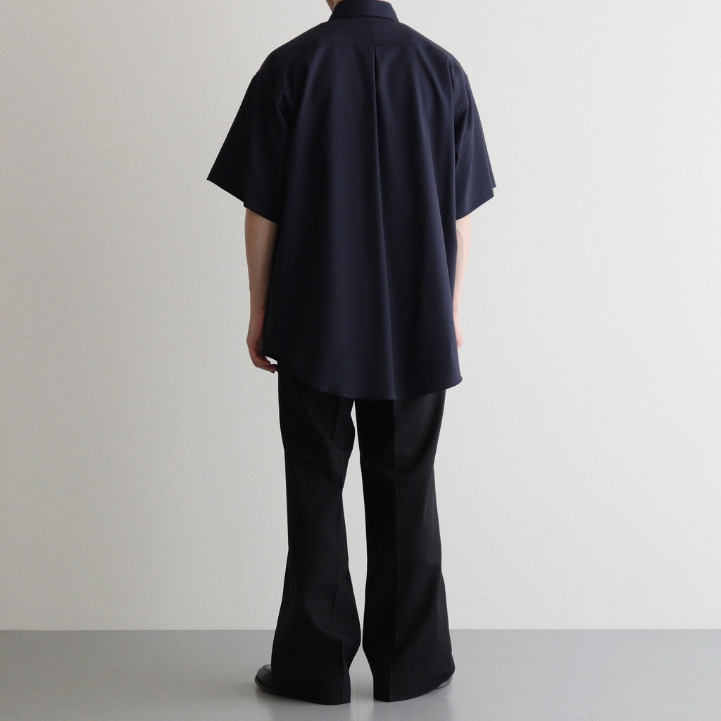 WIDE STRAIGHT TROUSERS #BLACK [A25C04PT03C]
