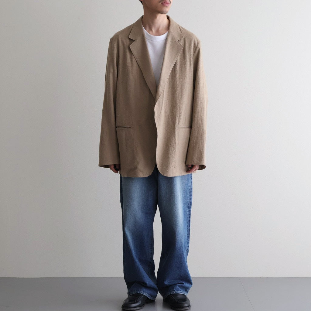 Silk/Cotton Nep Cardigan Jacket #Beige [BHS26S019]