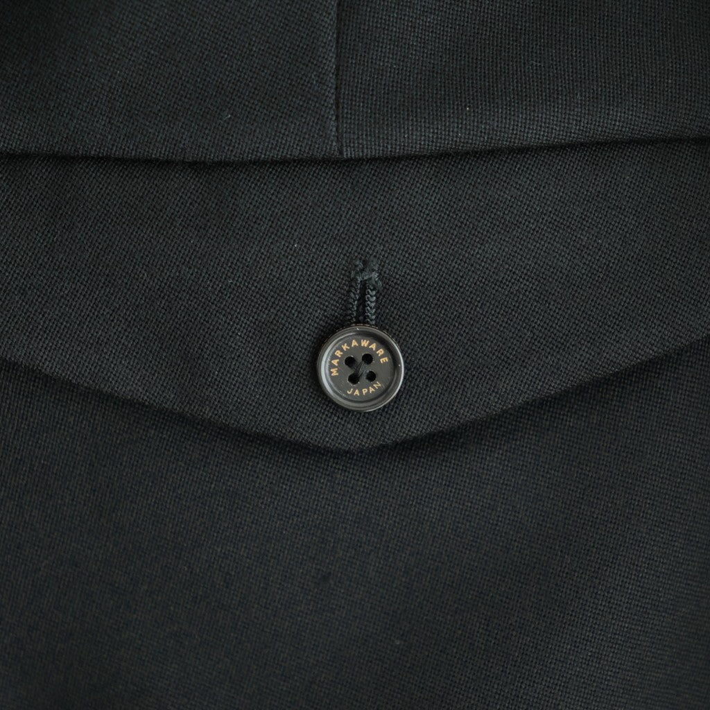 DOUBLE PLEATED SEMI EASY TROUSERS #BLACK [A26C15PT01C]