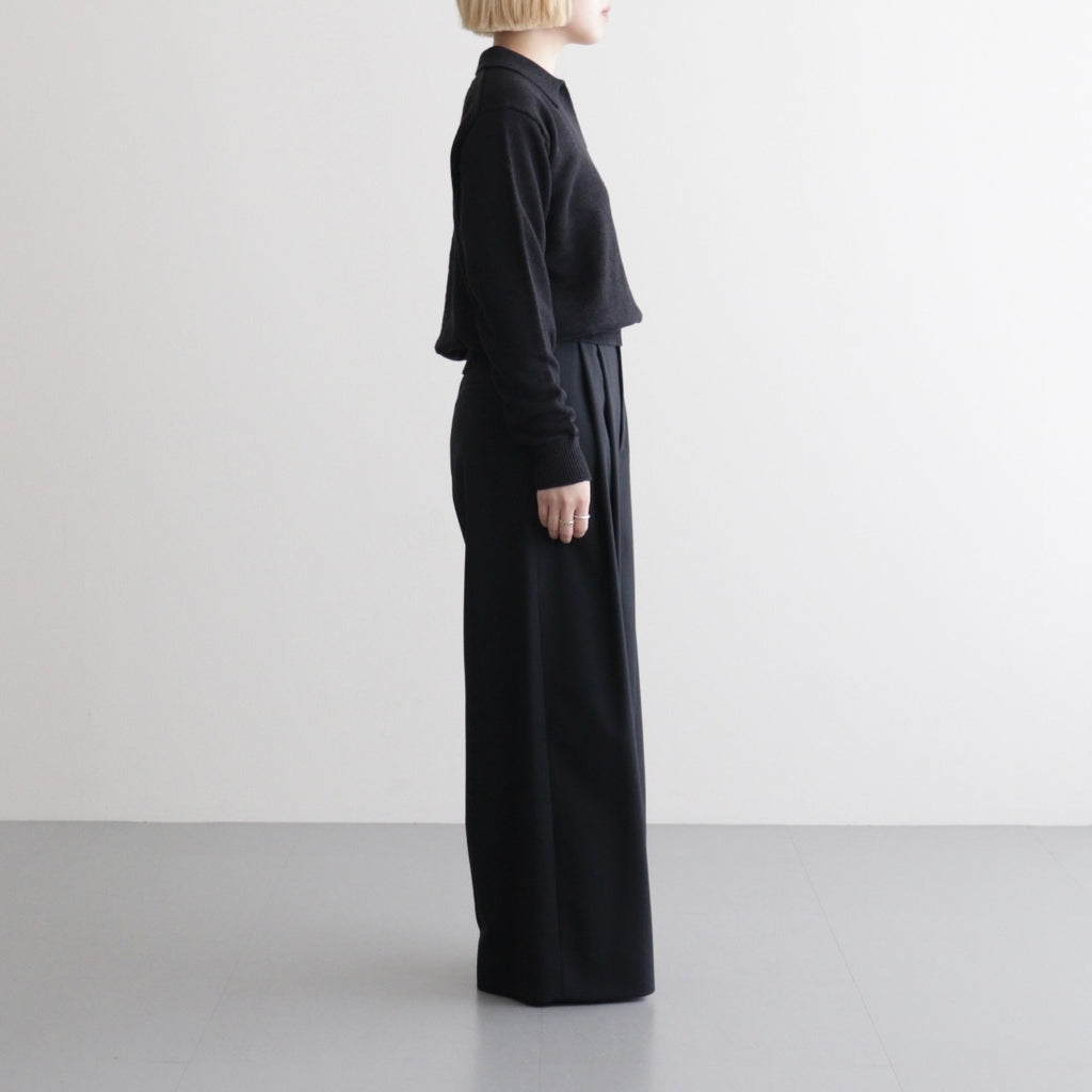 WASHED HIGH COUNT LINEN SKIPPER #BLACK [BN-26SL-015]