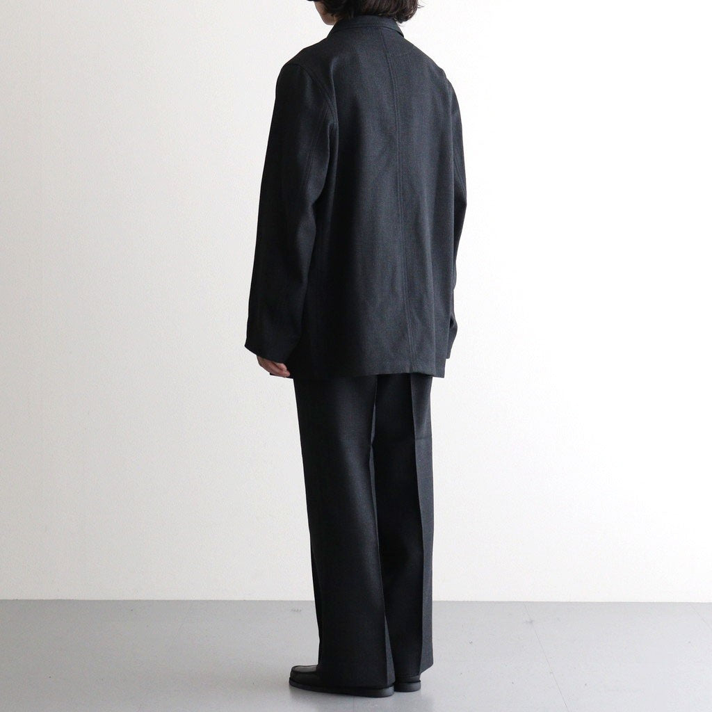 REGULAR FIT STRAIGHT TROUSERS #GRAY BIRD’S-EYE [M26C10PT03C]