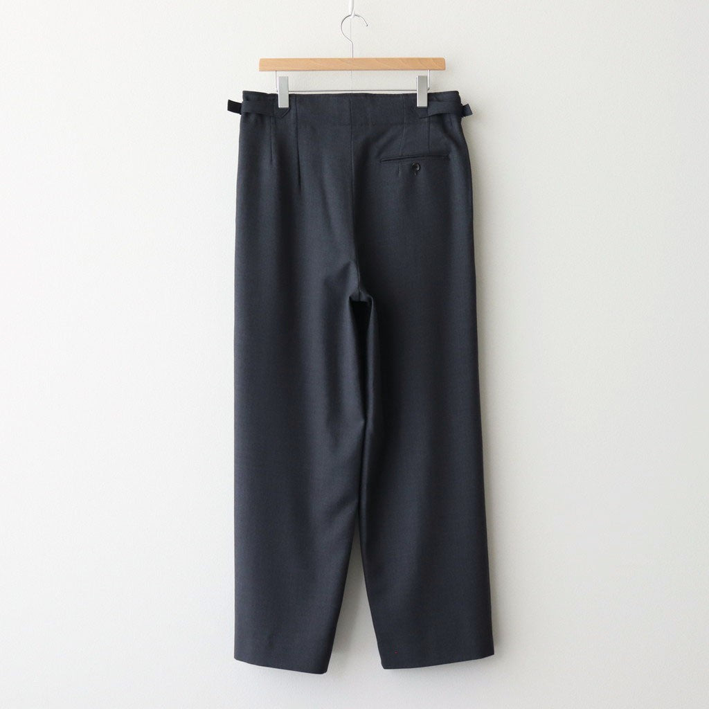 TWO TUCK MILITARY TROUSERS #CHARCOAL GRAY [M25C07PT01C]