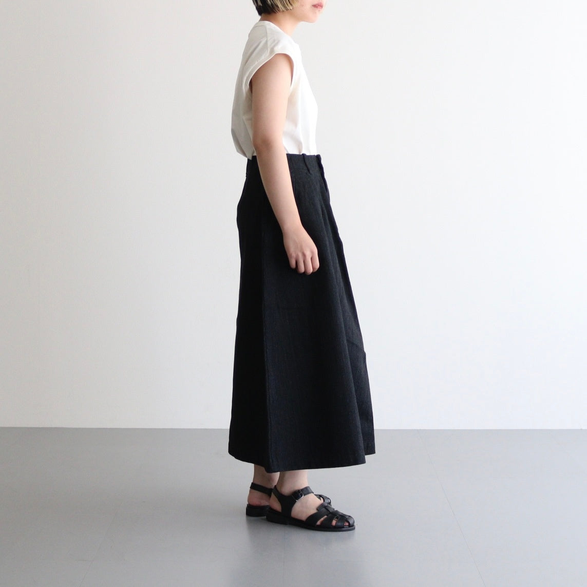 Denim Skirt #Black [S25FE070]