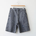 HAND PAINT DENIM SHORTS #010 BLACK [16861 40028]
