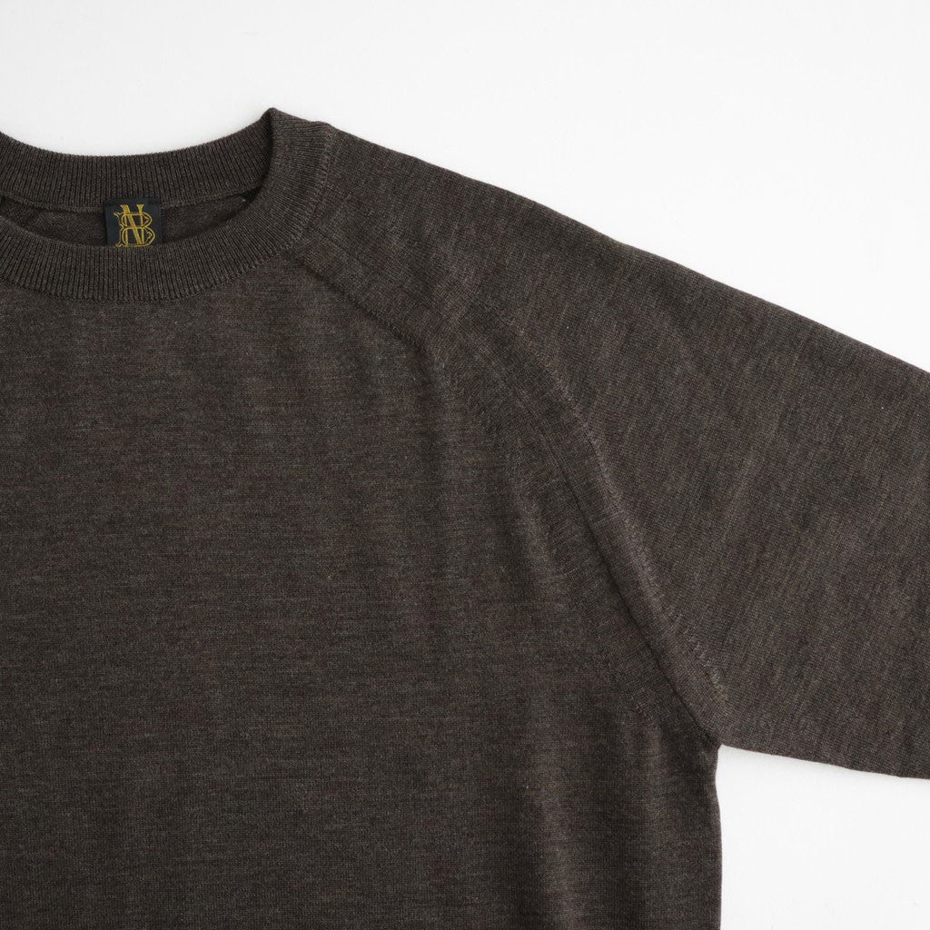 BABY WOOL CREW NECK #BROWN [BN-26FL-021]