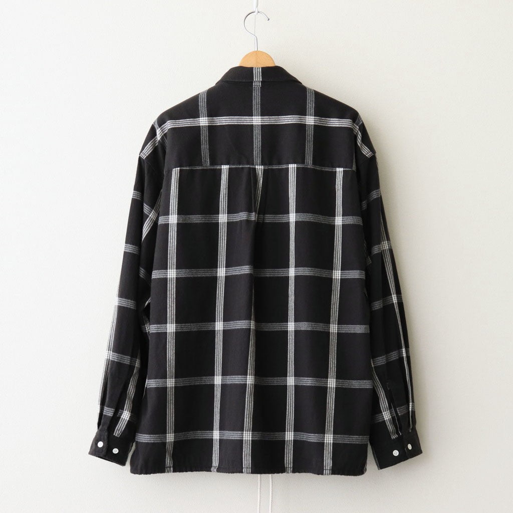 Flannel PALAKA Check Shirt #Black [S25FG016]