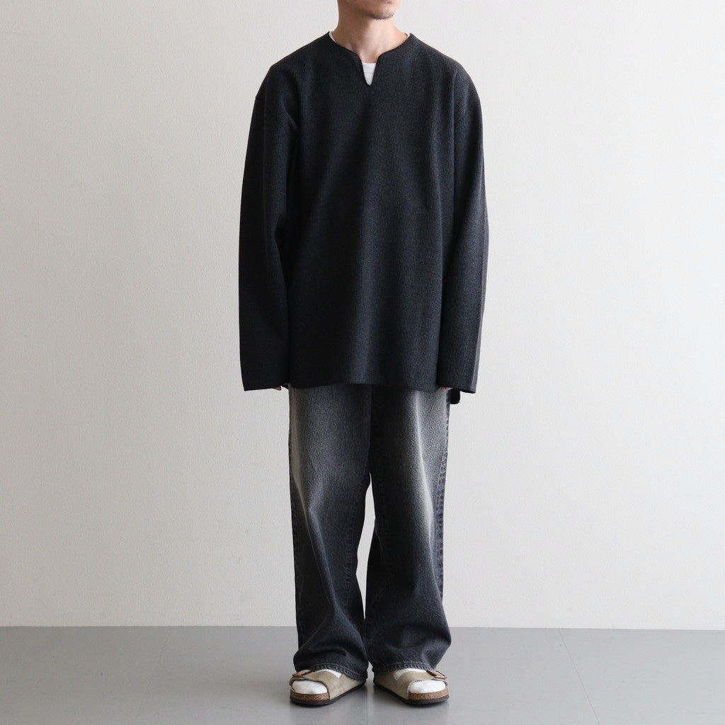 Rough&Smooth Thermal Over NeckL/S #HeatherCharcoal [bROOTS24F30F25]