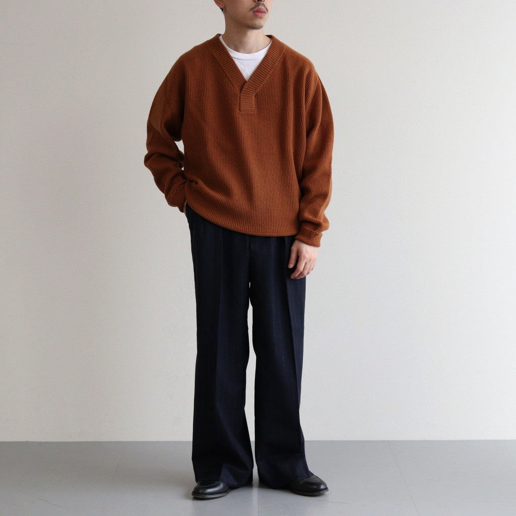 Wool Half Cardigan ST V-neck #MARRON [NEP-AW2403]