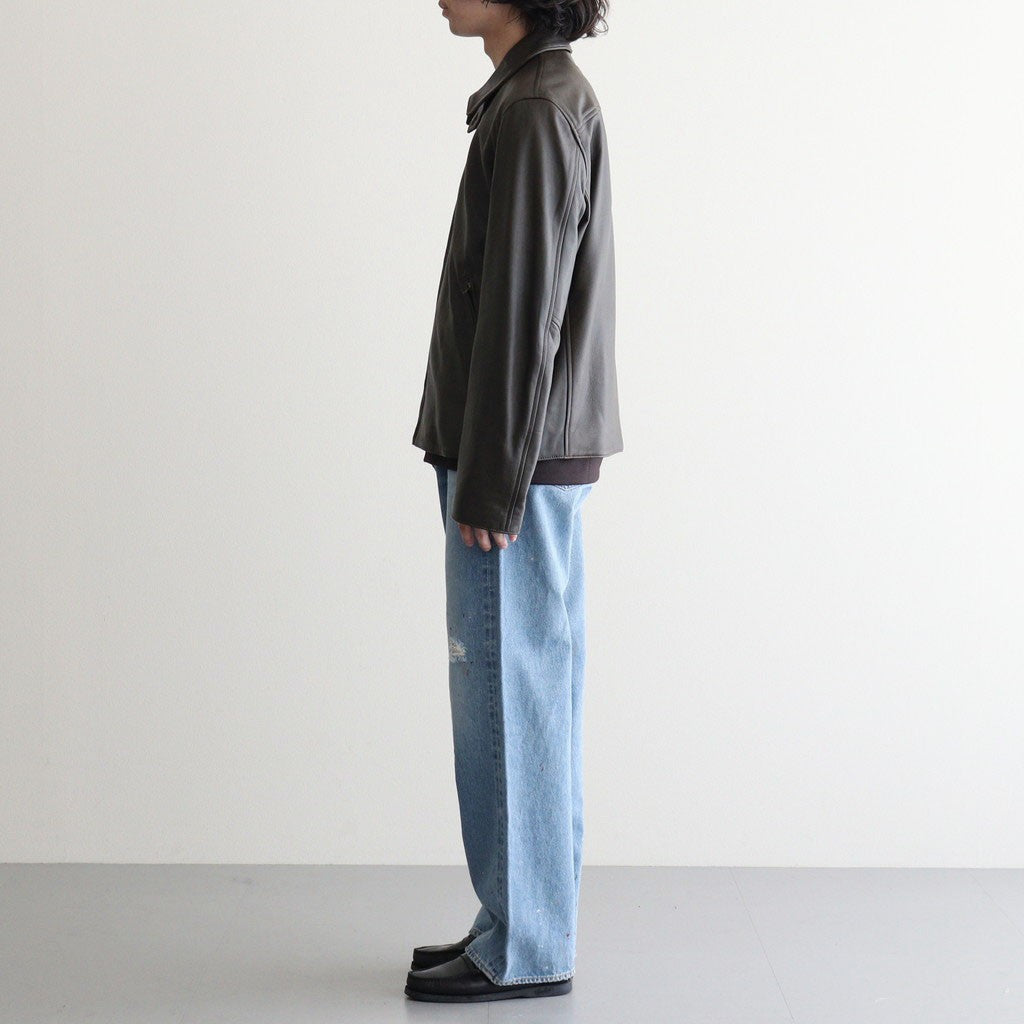 USED-FINISHED 13.5oz STRAIGHT DENIM #110 INDIGO [17062 40027]