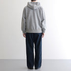 ZIP-FRONT ATHLETIC HOODIE #PEWTER [252OJ-CT06]