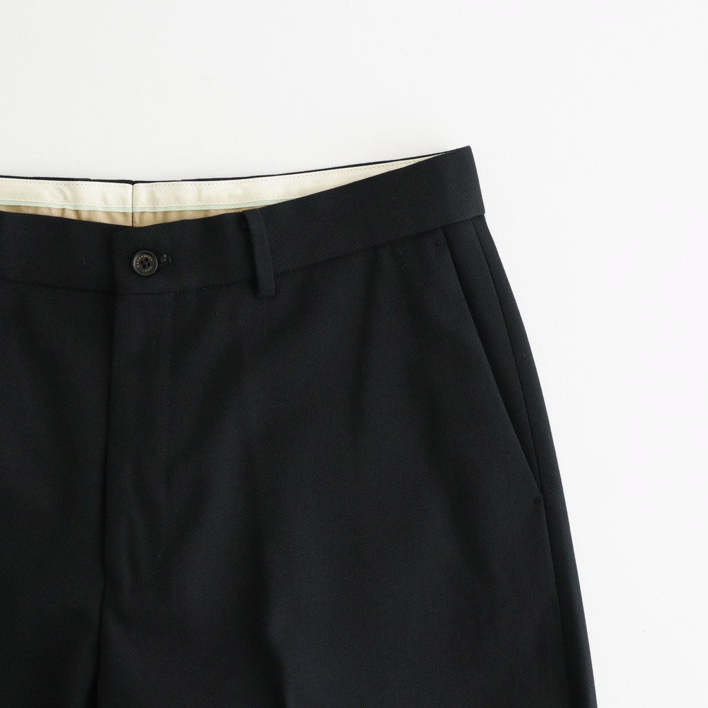 FLAT FRONT WIDE TROUSERS #BLACK [A26C07PT03C]